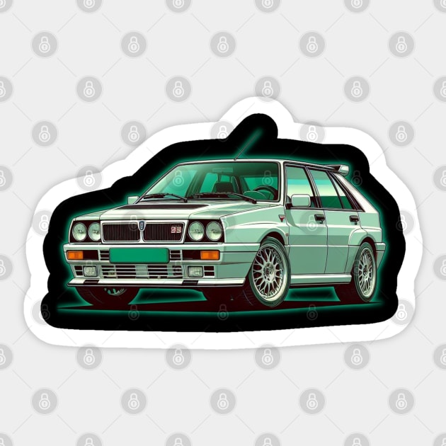 Lancia Delta HF Integrale 8v Sticker by VintageCarsShop